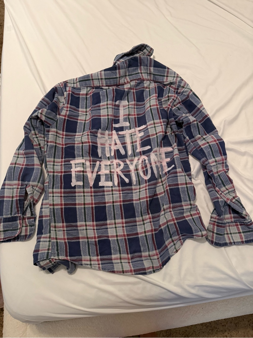 Jac Vanek Blue, Red, Green Plaid Button-Up Shirt